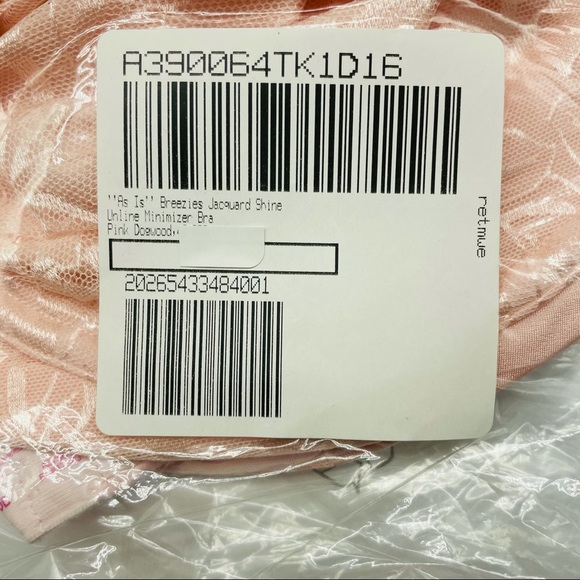 Breezies Jacquard Shine Unlined Minimizer Bra Pink - Picture 8 of 9